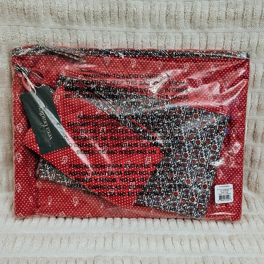 Vera Bradley 3 Pouch Organizer Set in Premium Cotton - Picture 6 of 7